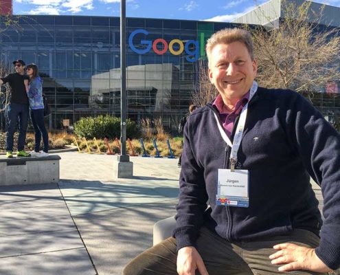 Jürgen Berens von Rautenfeld besucht die google firmenzentrale im rahmen einer innovation tour