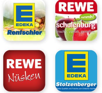 Kunden Apps Edeka Rentschler Stolzenberger REWE Nüsken Schulenburg