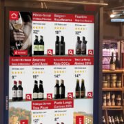 Infinity Shopping Shelf Bildschirm Übersicht Wein