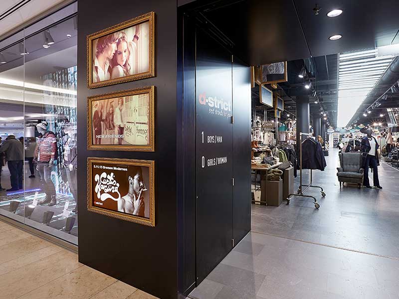 Digitale Signage Lösung für den Modehandel im Einkaufscenter dodenhof